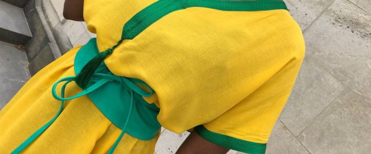 DJELLABA Gandoura Moderne Jaune verte – Image 4
