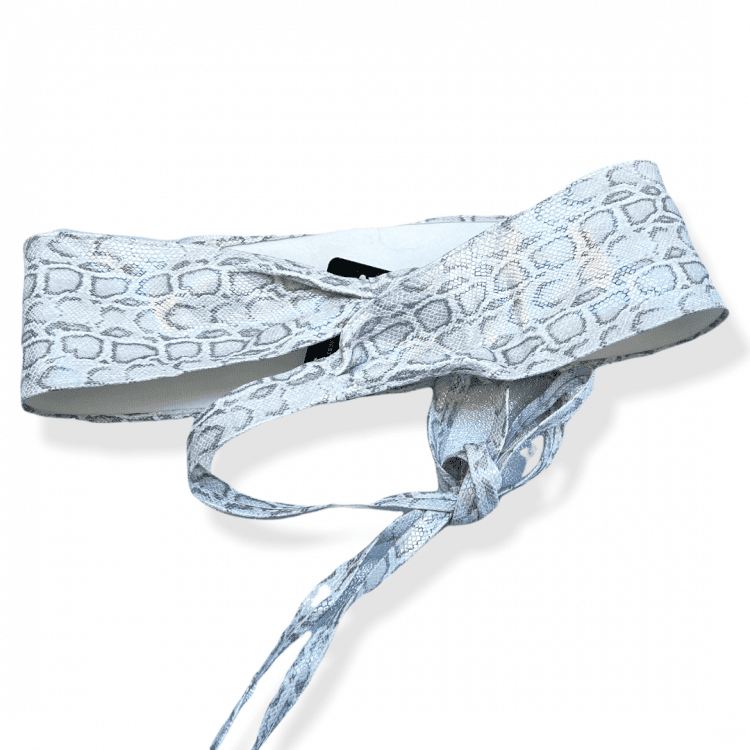 Ceinture large à nouer Argenté serpent – Image 2
