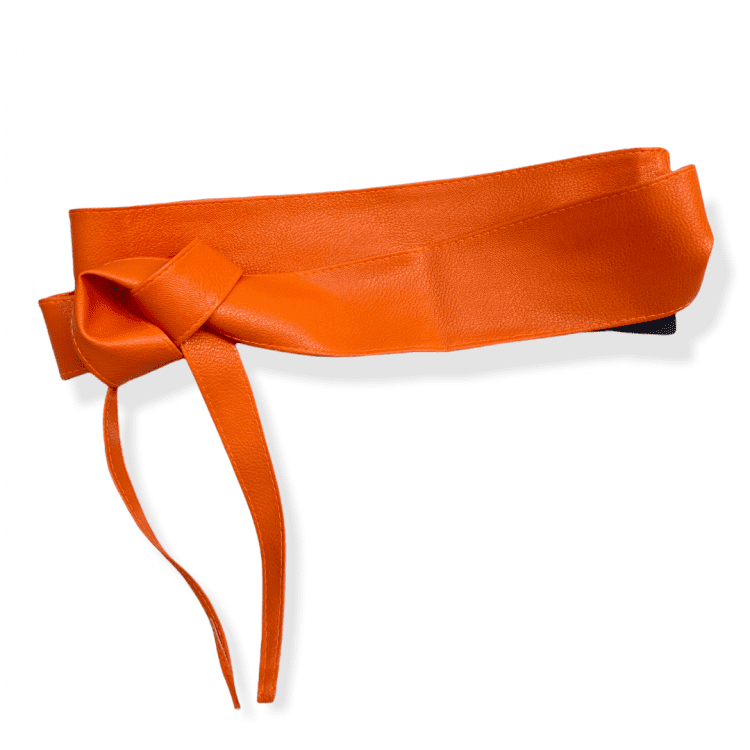 Ceinture large à nouer Orange