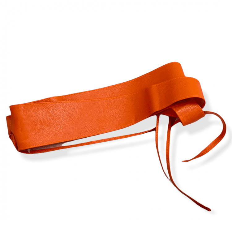 Ceinture large à nouer Orange – Image 2