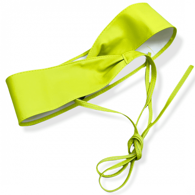 Ceinture large à nouer Jaune – Image 2
